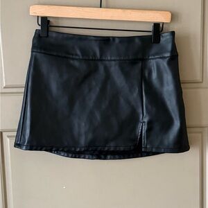 Wild Fable Black Faux Leather Mini Skirt